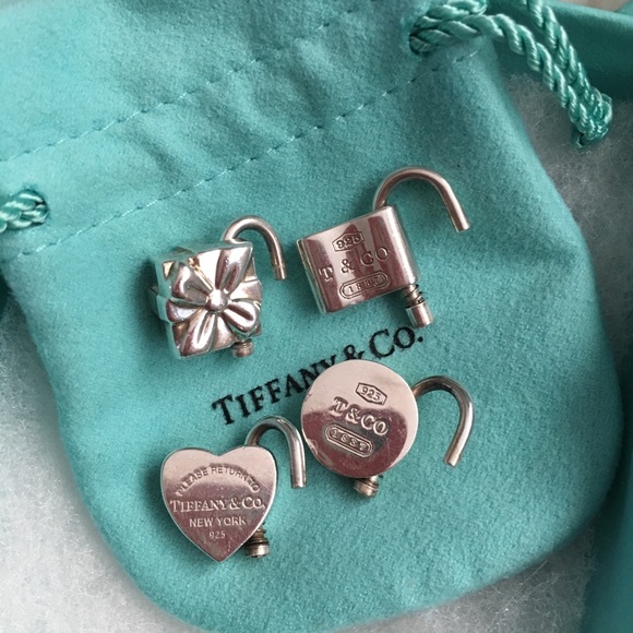 Auth Tiffany&co lock  charms bracelet 4- in 1 - Picture 6 of 7